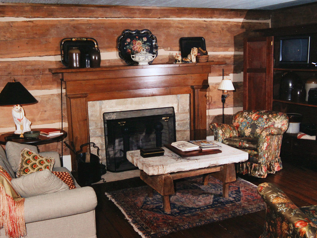 Relaxing Interior Cabin Fireplace